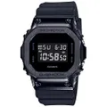 Casio Men's G-Shock GM5600 Series Interchange Band Digital Watch, Clear Dial, Black Band, Black Bezel