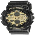 Casio Men's G-Shock Duo Metallic Analog-Digital Watch, Black/Gold Dial, Black Band