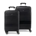 Travelpro Roundtrip Carry-on Expandable Spinner & Medium Check-in Expandable Spinner, Black, 2-Piece Set (21/25), Roundtrip Hardside Expandable Luggage, TSA Lock, 8 Spinner Wheels, Hard Shell