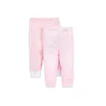 Burt's Bees Baby Girls Pants, of 2 Lightweight Knit Infant Bottoms and Toddler Layette Set, Blossom Solid/Stripes, 24 Months US