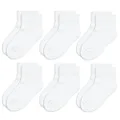 Jefferies Socks Boy's Boys Seamless Toe Athletic Qtr.6-Pack socks, White, 7 9 US