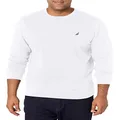 Nautica Men's Basic Crew Neck Fleece Sweatshirt, Bright White, Medium