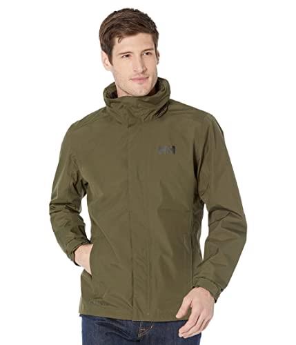 Helly Hansen Men's Dubliner Rain Coat Jacket, 431 Utility Green, XX-Large