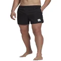 Adidas Men's Short Length Solid Swim Shorts, Black, Small