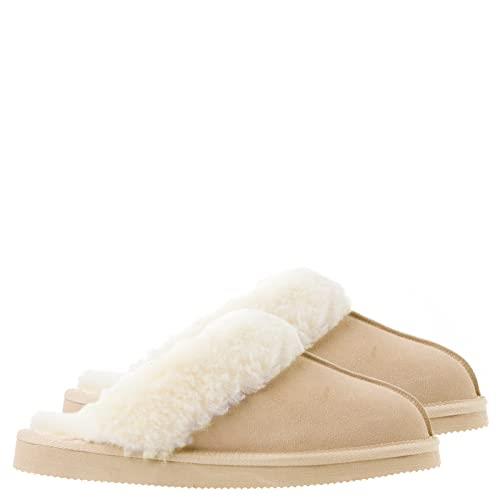 Royal Comfort Ugg Scuff Slippers Womens Classic Breathable Cozy Comfort Warm - (5-6) - Beige