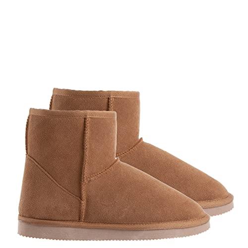 Royal Comfort Ugg Slipper Boots Womens Classic Breathable Cozy Comfort Warm - (5-6) - Camel