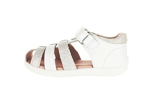 Surefit Alice Girl's Leather Sandals, Size 23, White