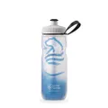 Polar Bottle - 20oz Big Bear - White & Cobalt Blue - Insulated Water Bottle for Cycling & Sports, Keeps Water Cooler 2x Longer and Fits Most Bike Bottle Cages