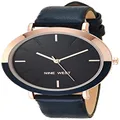 Nine West Women's Strap Watch, Navy/Rose Gold, NW/2346RGNV