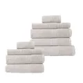 Royal Comfort Luxury Bath Towels Set Bamboo Cotton Blend 450GSM Absorbent Plush Luxurious - 1 x Bath Sheet, 3 x Bath Towels, 2 x Hand Towels, 2 x Wash Towels, 1 x Bath Mat (Sea Holly, 9 Piece Set)