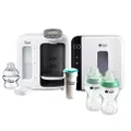 Tommee Tippee Baby Gift Deluxe Bundle includes Ultra UV Steriliser and Dryer + Perfect Prep Day and Night Machine Baby Bottle Maker White with Filter + Closer to Nature Baby Bottles