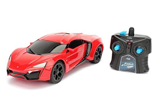 Jada Toys Fast & Furious Lykan Hypersport- Ready to Run RC/Radio Control Toy Vehicle Car Lykan Hypersport 1: 16 Scale Red