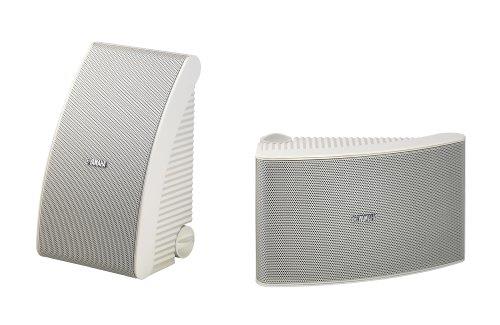 Yamaha NS-AW592 Pair of Outdoor Speakers with 2-Way Acoustic Suspension Design, White Medium