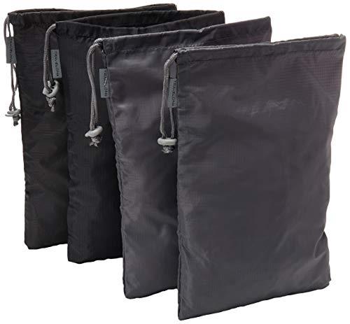 Travelon 2 Pairs of 2 Shoe Covers, Black/Gray, 8.25 X 12.75, 2 Pairs of 2 Shoe Covers
