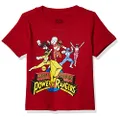 Power Rangers Boy's Power Rangers Short Sleeve T-shirt T Shirt, Red, 5T US
