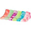 Gold Toe Big Girls' Liner Socks 6-Pack, Large, Light Tie Dye Multicolor