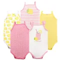 Hudson Baby Unisex Baby Cotton Sleeveless Bodysuits, Lemonade, 18-24 Months
