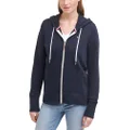 Tommy Hilfiger Zip-up Hoodie – Classic Sweatshirt for Women with Drawstrings and Hood, Sky Captain, Small