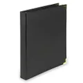 Samsill Classic Collection Executive Presentation 3 Ring Binder, 1 Inch Brass Round Ring (Holds 225 Sheets), Black