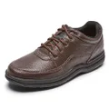 ROCKPORT Men's World Tour Classic Walking Shoe, Brown Tumbled Leather, AU 9/US 10 Narrow