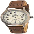 Timex Men's Expedition Metal Field Watch, Brown/White/Red, Analog Watch,Quartz Watch,Quartz Movement
