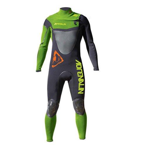 Adrenalin Mens Long Sleeve and Leg Front Z-Zip Steamer Dive Neoprene Wetsuit, Small, Lime