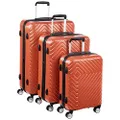 Amazon Basics Geometric Luggage - 3 piece Set (55cm, 68cm, 78cm), Sunset