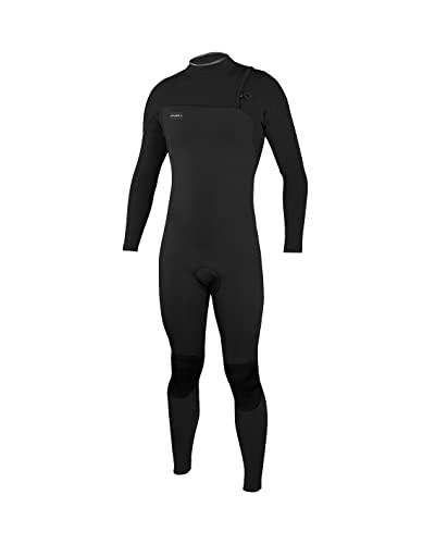 O'Neill Men's Hyperfreak 4/3mm Zipless Full Wetsuit, Black/Black, Medium Tall