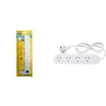 HPM 5 Outlet Surge Protected Powerboard + Standard 4 Outlet Powerboard White