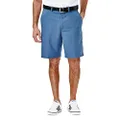 Haggar Mens Cool 18 Classic Fit Expandable Waist Casual Shorts, Cadet Blue, 40 US