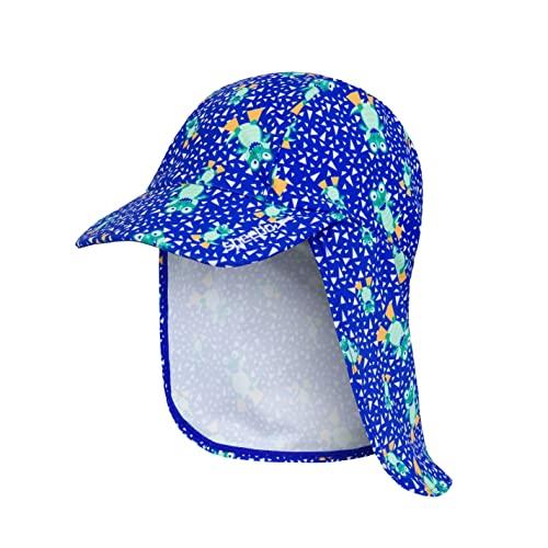 Speedo Toddler Boys Corey Croc Sun Protection Hat, Beautiful Blue/Emerald/Mango/Aqua Mint/White, Medium