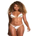 Maaji Womens Sliding Triangle Bikini Top, Open White, Large US