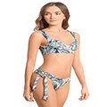 Maaji Womens Calla Lily Yacht Unmolded Underwire Bikini Top, Lt/Pastel Blue, X-Large US