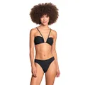 Maaji Womens V Wire Bandeau Bikini Top, Black, Large US