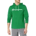 Champion Men's Hoodie, Midweight T-Shirt Hoodie, Soft and Comfortable T-Shirt Hoodie for Men, Green Vine Script, Small