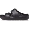 Crocs Unisex Adult Classic Cozzzy Sandal, Black/Black, US M13/W15