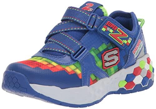 Skechers Unisex-Child Mega-Craft 2.0 Sneaker, Blue/Multi, 3 Little Kid