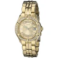 GUESS Gold-Tone Bracelet Watch with Date Feature. Color: Gold-Tone (Model: U85110L1), Gold Tone/Gold Tone/Champagne, STONED BUBBLE