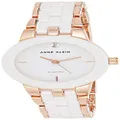 Anne Klein Women's AK/1610WTRG Diamond-Accented Rose Gold-Tone and Ceramic Watch