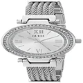 GUESS Women's Quartz Watch with Stainless-Steel Strap, Silver Tone/Silver Tone/Silver, NS, MINI SOHO
