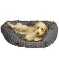 Rosewood Oval Shaped Dog Bed, Blue