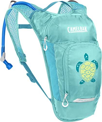 CamelBak Kid's Mini M.U.L.E Hydration Pack, 1.5 Liter Capacity, Turquoise/Turtle