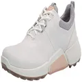 ECCO Women's Biom Hybrid 4 Gore-tex Waterproof Golf Shoe, White/Silver Grey, 9-9.5