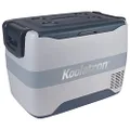 Koolatron 40L Portable Car Refrigerator Freezer with Bluetooth Controls, 12V DC/220V AC Cords Included, Compressor Cooling with Range -22 to 10°C, Travel, Bar, Camping Fridge (Grey)
