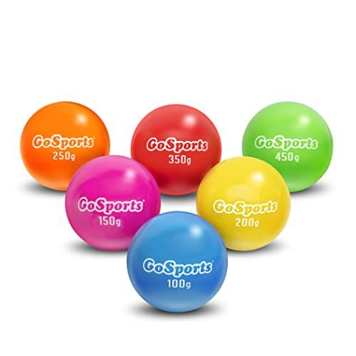 GoSports Plyometric Weighted Balls for Baseball & Softball Training 6 Pack - Variable Weight Balls to Improve Power and Mechanics - Pro Set