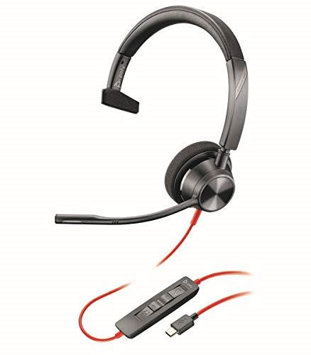 Poly Blackwire 3310 Mono USB-C Wired Headset, Black