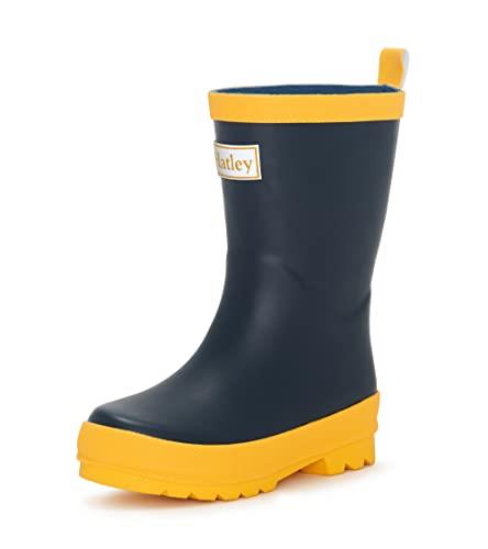 Hatley Unisex-Child Classic Rain Boots Accessory, Navy & Yellow, 6 Toddler