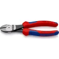 Knipex 74 02 180 SB High Leverage Diagonal Cutter Black Atramentized with Multi-Component Grips, 180 mm (Blister Packed)