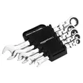 Amazon Basics Flexible Ratcheting Wrench Set - SAE, 5-Piece