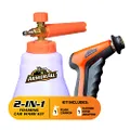 Armor All 2-in-1 Foam Cannon Kit, Car Cleaning Kit Connects to Power Washers and Garden Hoses for Vehicle Cleaning, Includes Foam Cannon, Foam Applicator and Ergonomic Adaptor, 3 Count